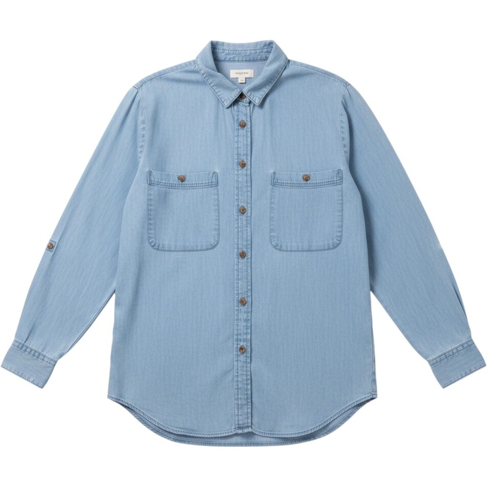 Social Standard by Sanctuary Womens XXL Tencel Denim Shirt Light Wash XB0769E1